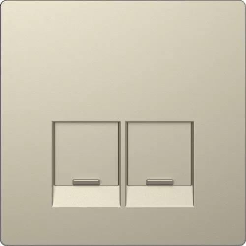 Schneider Electric Merten MTN4572-6033 Fedlap, 2xRJ45 aljzathoz, System-D, szahara