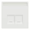 Schneider Electric Merten MTN4574-6037 Fedlap, 2xRJ45 aljzathoz, feliratozható, System-D, mattfehér