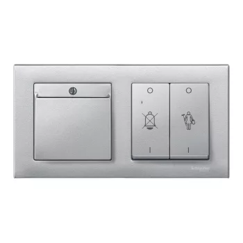   Schneider Merten MTN486260 2-es alumínium keret függőleges és vízszintes elhelyezéssel (Schneider M-Plan)