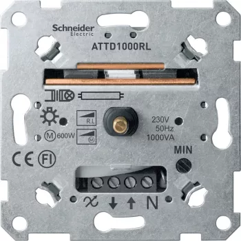   Schneider Merten MTN5135-0000 forgatógombos fényerőszabályzó betét , induktív terhelésekhez, 60-1000 VA AC 250 V, 50 Hz