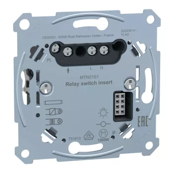   Schneider Electric Merten MTN5161-0000 mozgásérzékelő betét relével 0-1000 VA, 10A 250V, süllyesztett, burkolat és keret nélkül