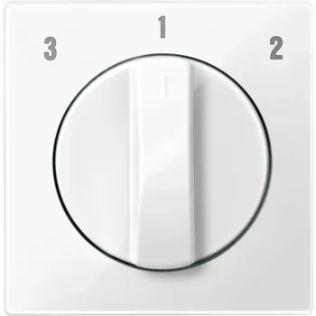 Schneider Electric Merten MTN567319 Fedlap, forgatógombos ventilátor kapcsolóhoz, System-M, polárfehér