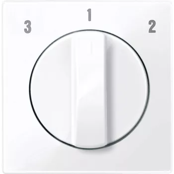 Schneider Electric Merten MTN567325 Fedlap, forgatógombos ventilátor kapcsolóhoz, System-M, aktívfehér