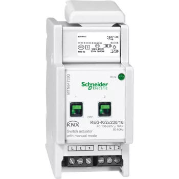   Schneider Electric MTN647393 Merten-KNX REG-K/2x230/16 kapcsolóaktor kézi üzemmóddal