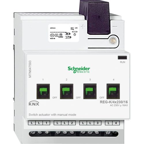 Schneider Electric MTN647593 Merten-KNX REG-K/4x230/16 kapcsolóaktor kézi üzemmóddal