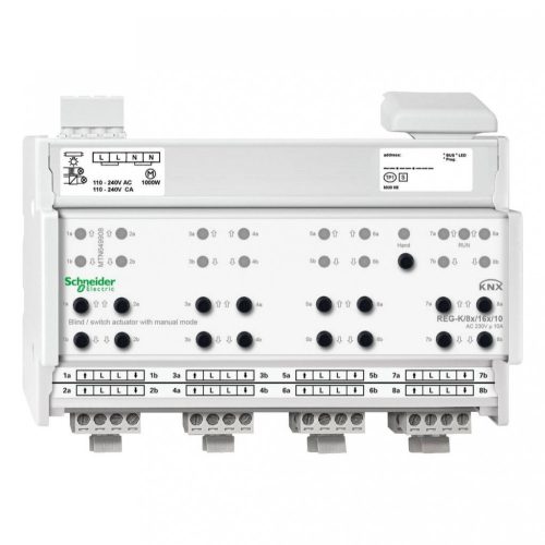 Schneider Electric MTN649908 Merten-KNX REG-K/8x/16x/10 kombinált zsalu-, és kapcsolóaktor kézi üzemmóddal