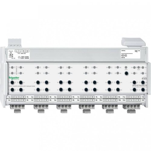 Schneider Electric MTN649912 Merten-KNX REG-K/12x/24x/10 kombinált zsalu-, és kapcsolóaktor kézi üzemmóddal