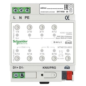   Schneider Electric MTN6725-0003 KNX DALI átjáró Basic REG-K/1/16/64