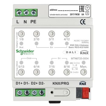   Schneider Electric MTN6725-0004 KNX DALI átjáró Basic REG-K/2/16/64
