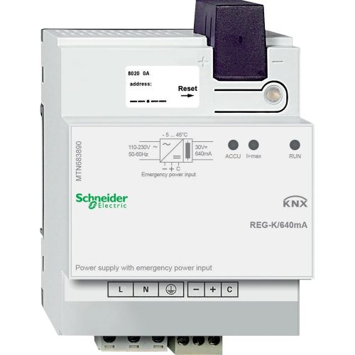 Schneider Electric MTN683890 Merten-KNX REG-K tápegység 640mA szünetmentes tápegység bemenettel