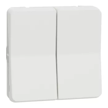 Schneider Mureva Styl MUR39022 kettős váltókapcsoló (106+6) polárfehér IP55