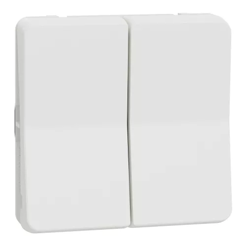 Schneider Mureva Styl MUR39022 kettős váltókapcsoló (106+6) polárfehér IP55