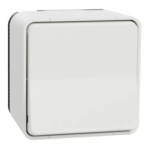 Schneider Mureva Styl MUR39026 egypólusú nyomógomb (101N) polárfehér IP55
