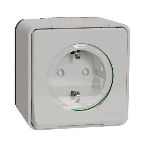 Schneider Mureva Styl MUR39034 2P+F csatlakozóaljzat polárfehér IP55