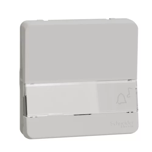 Schneider Mureva Styl MUR39129 egypólusú nyomógomb (101N) címketartóval polárfehér IP55