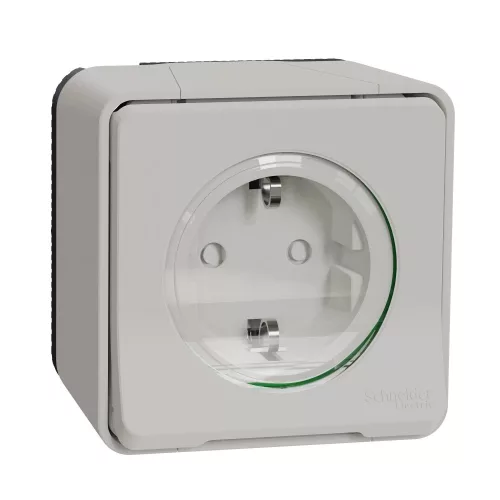 Schneider Mureva Styl MUR39206 2P+F csatlakozóaljzat polárfehér IP55