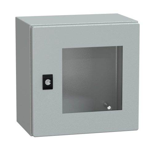 Schneider Electric Spacial CRN NSYCRN33200T Falra szerelhető fém szekrény, Üvegezett ajtóval, 300x300x200, IP66, szerelőlap nélkül, Spacial CRN (Schneider NSYCRN33200T)