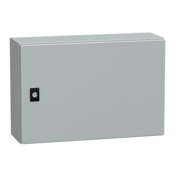   Schneider Electric Spacial CRN NSYCRN345150 Falra szerelhető fém szekrény, Teli ajtóval, 300x450x150, IP66, szerelőlap nélkül, Spacial CRN (Schneider NSYCRN345150)