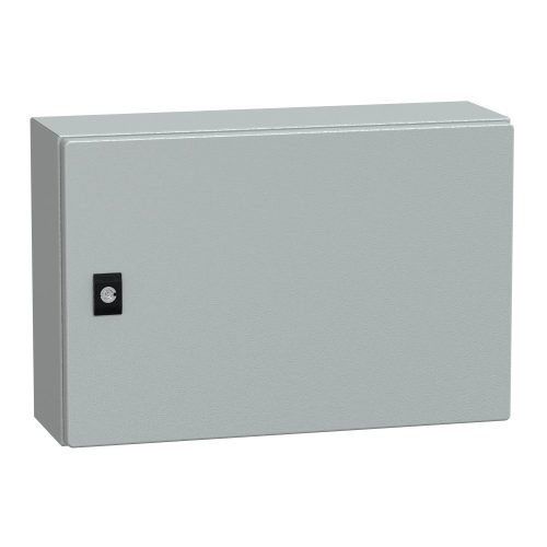 Schneider Electric Spacial CRN NSYCRN345150 Falra szerelhető fém szekrény, Teli ajtóval, 300x450x150, IP66, szerelőlap nélkül, Spacial CRN (Schneider NSYCRN345150)