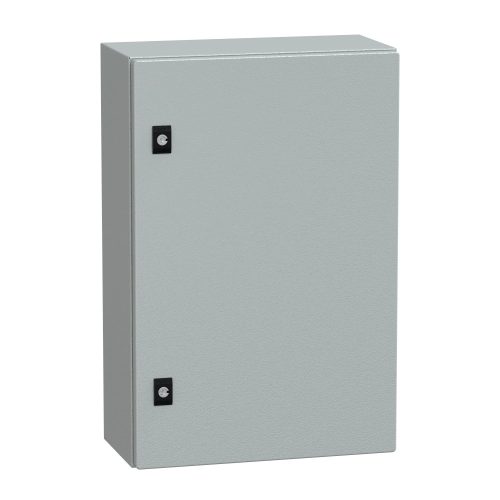 Schneider Electric Spacial CRN NSYCRN64200 Falra szerelhető fém szekrény, Teli ajtóval, 600x400x200, IP66, szerelőlap nélkül, Spacial CRN (Schneider NSYCRN64200)