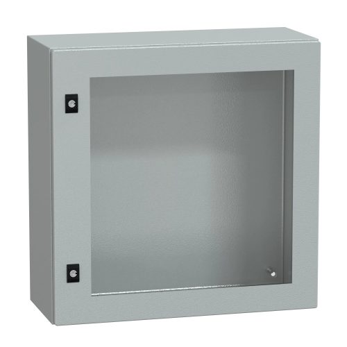 Schneider Electric Spacial CRN NSYCRN66250T Falra szerelhető fém szekrény, Üvegezett ajtóval, 600x600x250, IP66, szerelőlap nélkül, Spacial CRN (Schneider NSYCRN66250T)