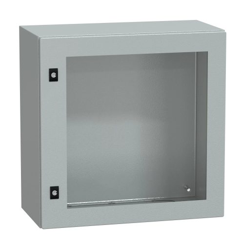 Schneider Electric Spacial CRN NSYCRN66300T Falra szerelhető fém szekrény, Üvegezett ajtóval, 600x600x300, IP66, szerelőlap nélkül, Spacial CRN (Schneider NSYCRN66300T)
