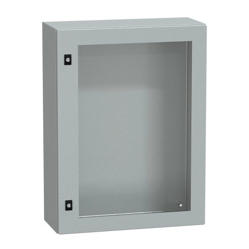Schneider Electric Spacial CRN NSYCRN86250T Falra szerelhető fém szekrény, Üvegezett ajtóval, 800x600x250, IP66, szerelőlap nélkül, Spacial CRN (Schneider NSYCRN86250T)