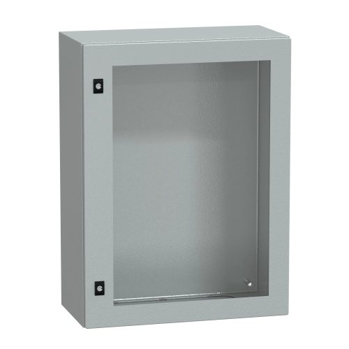 Schneider Electric Spacial CRN NSYCRN86300T Falra szerelhető fém szekrény, Üvegezett ajtóval, 800x600x300, IP66, szerelőlap nélkül, Spacial CRN (Schneider NSYCRN86300T)