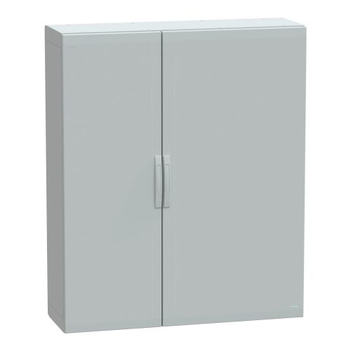 Schneider Electric NSYPLA15124G Thalassa PLA műanyag álló szekrény, teli ajtóval, 1500x1250x420, IP65, szerelőlap nélkül, 2 ajtós