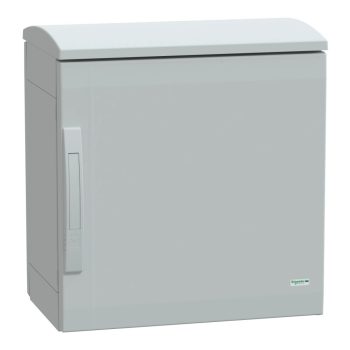   Schneider Electric NSYPLAT553G Thalassa PLAT műanyag álló szekrény (Nyitott felső és zárt alsó rész), teli ajtóval, 500x500x320, IP44, szerelőlap nélkül, 1 ajtós