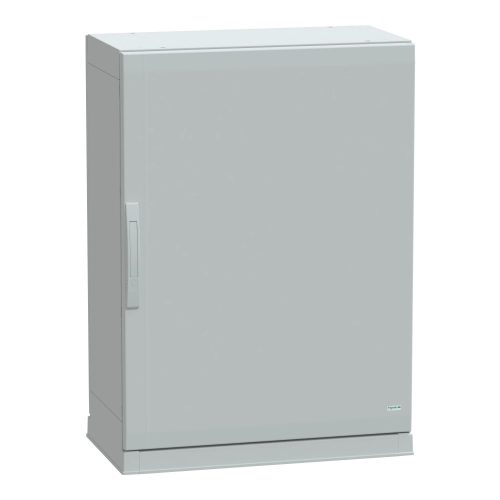 Schneider Electric NSYPLAZ1074G Thalassa PLAZ műanyag álló szekrény (Zárt felső és nyitott alsó rész), teli ajtóval, 1000x750x420, IP54, szerelőlap nélkül, 1 ajtós