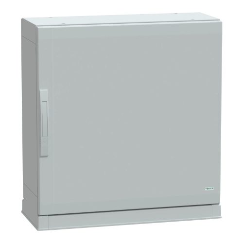 Schneider Electric NSYPLAZ773G Thalassa PLAZ műanyag álló szekrény (Zárt felső és nyitott alsó rész), teli ajtóval, 750x750x320, IP54, szerelőlap nélkül, 1 ajtós