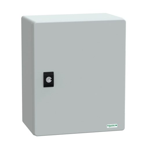 Schneider Electric NSYPLM3025G Thalassa PLM műanyag szekrény, teli ajtóval, 300x250x160, IP66, szerelőlap nélkül