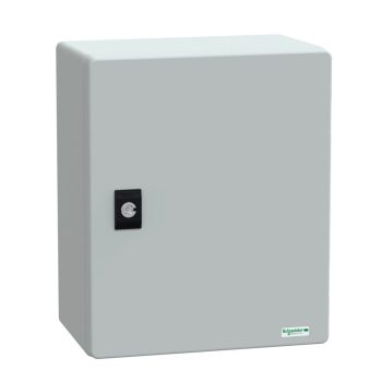   Schneider Electric NSYPLM3025PG Thalassa PLM műanyag szekrény, teli ajtóval, 300x250x160, IP66, fém szerelőlappal