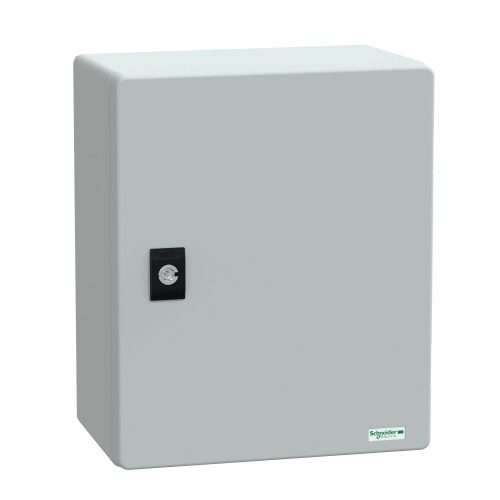 Schneider Electric NSYPLM3025PG Thalassa PLM műanyag szekrény, teli ajtóval, 300x250x160, IP66, fém szerelőlappal