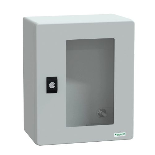 Schneider Electric NSYPLM3025TG Thalassa PLM műanyag szekrény, átlátszó ajtóval, 300x250x160, IP66, szerelőlap nélkül