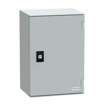   Schneider Electric NSYPLM32G Thalassa PLM műanyag szekrény, teli ajtóval, 310x215x160, IP66, szerelőlap nélkül