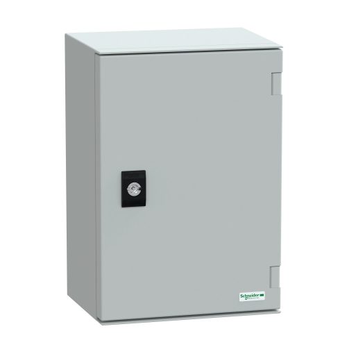 Schneider Electric NSYPLM32G Thalassa PLM műanyag szekrény, teli ajtóval, 310x215x160, IP66, szerelőlap nélkül