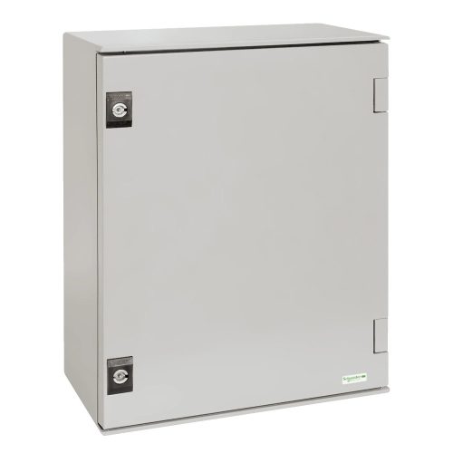 Schneider Electric NSYPLM43BG Thalassa PLM műanyag szekrény, teli ajtóval, 430x330x200, IP66, bakelit szerelőlappal