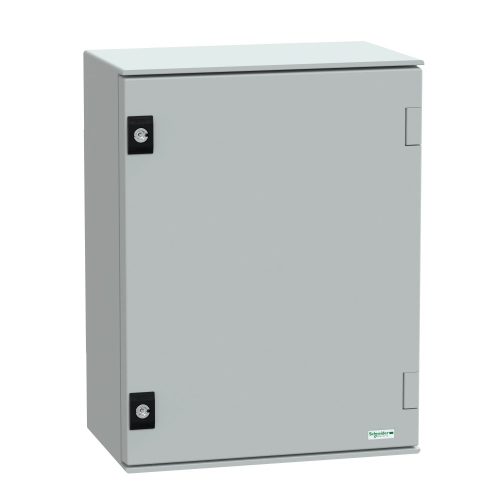 Schneider Electric NSYPLM43G Thalassa PLM műanyag szekrény, teli ajtóval, 430x330x200, IP66, szerelőlap nélkül