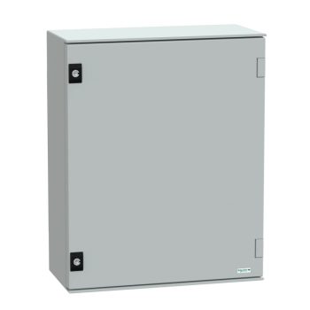   Schneider Electric NSYPLM54G Thalassa PLM műanyag szekrény, teli ajtóval, 530x430x200, IP66, szerelőlap nélkül