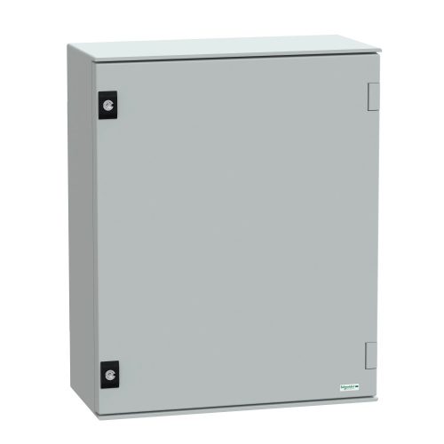 Schneider Electric NSYPLM54G Thalassa PLM műanyag szekrény, teli ajtóval, 530x430x200, IP66, szerelőlap nélkül