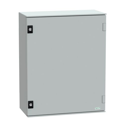 Schneider Electric NSYPLM54PG Thalassa PLM műanyag szekrény, teli ajtóval, 530x430x200, IP66, fém szerelőlappal