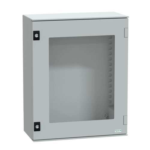 Schneider Electric NSYPLM54TG Thalassa PLM műanyag szekrény, átlátszó ajtóval, 530x430x200, IP66, szerelőlap nélkül