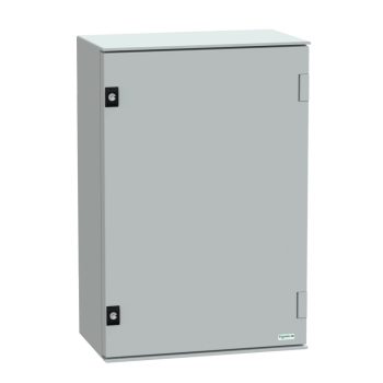  Schneider Electric NSYPLM64G Thalassa PLM műanyag szekrény, teli ajtóval, 647x436x250, IP66, szerelőlap nélkül