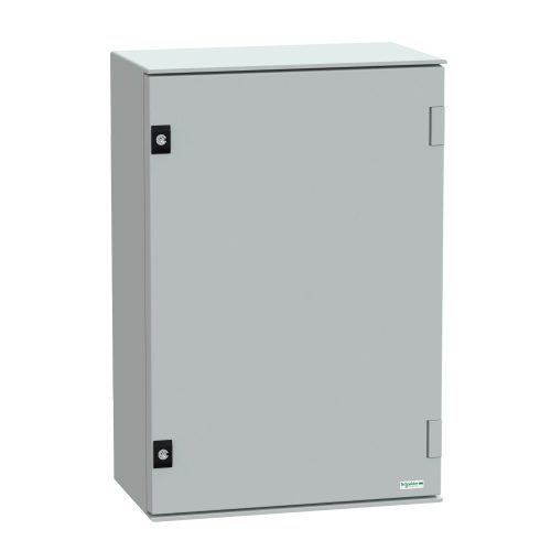 Schneider Electric NSYPLM64G Thalassa PLM műanyag szekrény, teli ajtóval, 647x436x250, IP66, szerelőlap nélkül