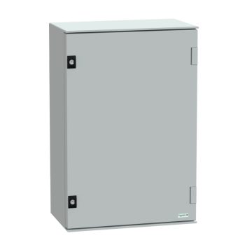   Schneider Electric NSYPLM64PG Thalassa PLM műanyag szekrény, teli ajtóval, 647x436x250, IP66, fém szerelőlappal