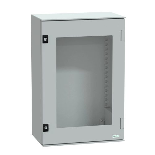 Schneider Electric NSYPLM64TG Thalassa PLM műanyag szekrény, átlátszó ajtóval, 647x436x250, IP66, szerelőlap nélkül