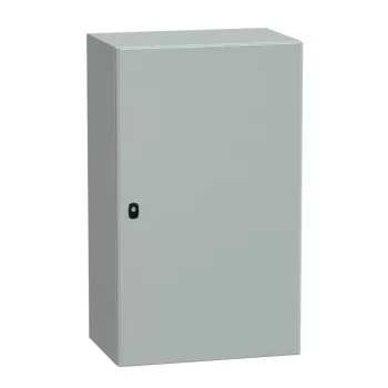   Schneider NSYS3D10640 Spacial S3D Falra szerelhető fém szekrény, Teli ajtóval, 1000x600x400, IP66, szerelőlap nélkül
