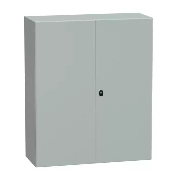   Schneider NSYS3D121040D Spacial S3D Falra szerelhető fém szekrény, Teli ajtóval, 1200x1000x400, IP55, 2 ajtós kivitel, szerelőlap nélkül